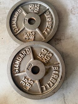 Olympic weights 35 pound plates