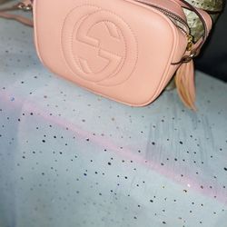Gucci Pink Leather Crossbody Bag