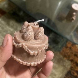 Hand-Poured Strawberry Shortcake Decorative Candle