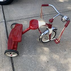 Vintage Retro Radio Flyer Red Tricycle Spoke Wheels Steel Frame Model 33
