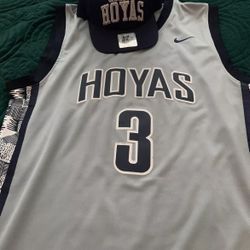 Allen Iverson Georgetown jersey with Rare Starter Snapback Included!!