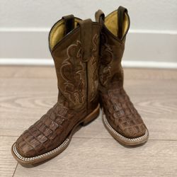 Crocodile / gator-embossed leather Boots - Size Kids 12