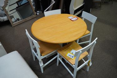 Progressive Christy Oak/White Round Dining Table