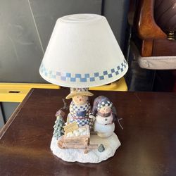 Yankee Candle Crazy Mountain Snowman Tealight Candle Holder with Glass Shade