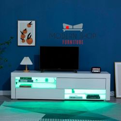 TV STAND  ( HIGH GLOSS AND LED LIGHT)