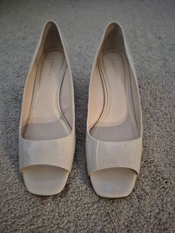 Tahari Nude Patent Leather Peep-Toe Heels (9.5 ) Skokie