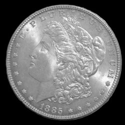 1885 CC Morgan Silver Dollar Carson City High Grade Rare Uncirculated Cleaned
