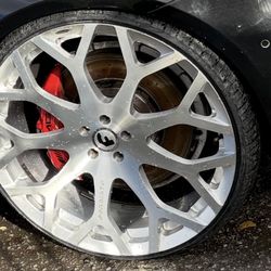 24 INCH FORGIATO RIMS AND ALL 4 brand new tires. 5x112