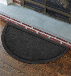 New Gray 100% Wool Hearth Rug - Size: 44" L x 22" W