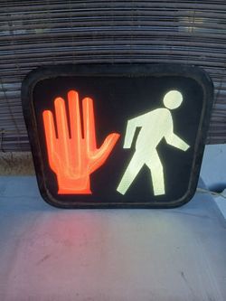 Vintage Crosswalk Streetlight And Button