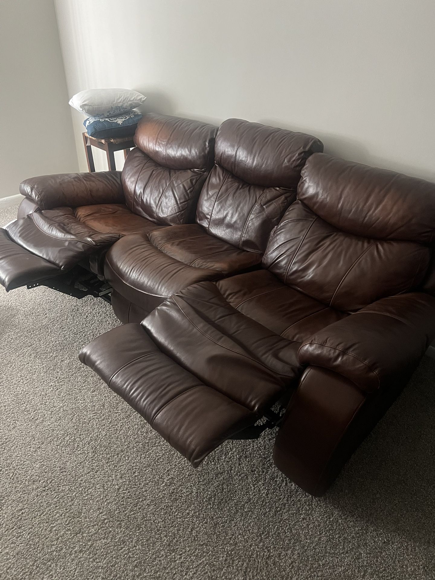 Reclinable Leather Couch