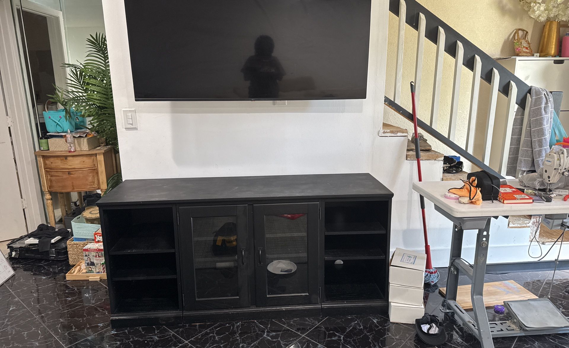 Pottery Barn Console Table Under tv Black