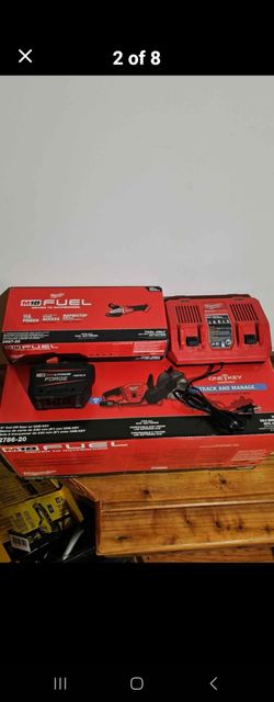 Milwaukee M18 'Fuel' 9" cut-off saw, 5" flathead braking grinder, FORGE battery, dual rapid charger
