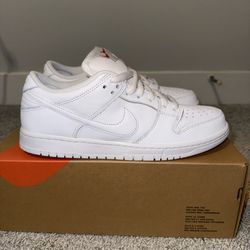 NIKE SB DUNK LOW PRO - MEN’S 9.5 - ALL WHITE- Clean W/Box