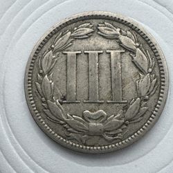 1866 3 Cent Coin  - Beautiful Coin - $32.00