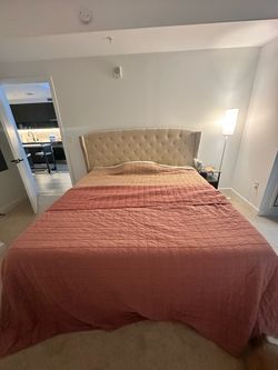 Kind bed, wardrobe, barstools - selling as one bundle only