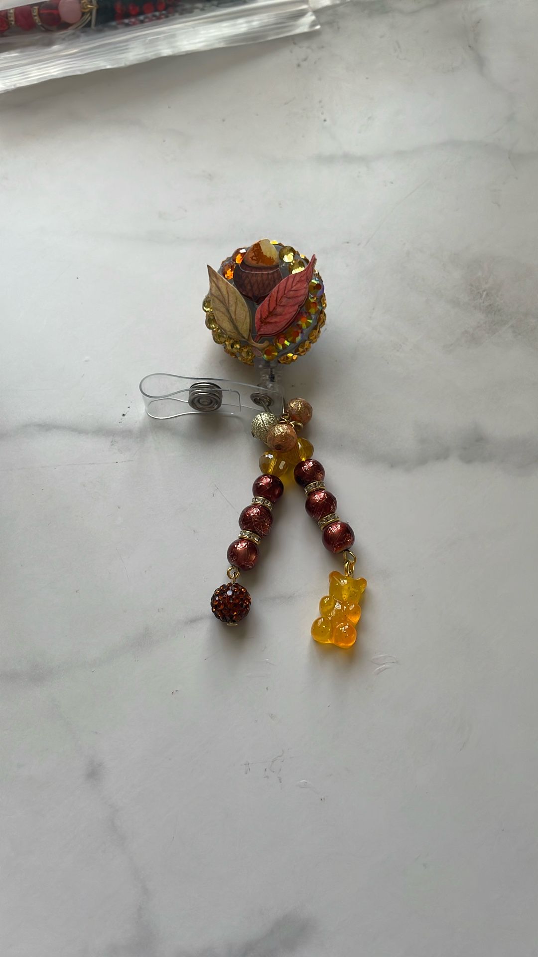 Holiday handmade name badge