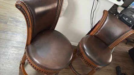 Leather high chairs