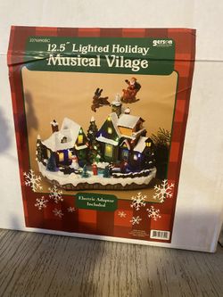 GERSON INTERNATIONAL 11.8 in. H Electric Lighted Holiday Village
