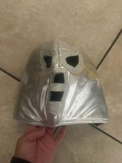 Silver Lucha Libre Wrestling Mask