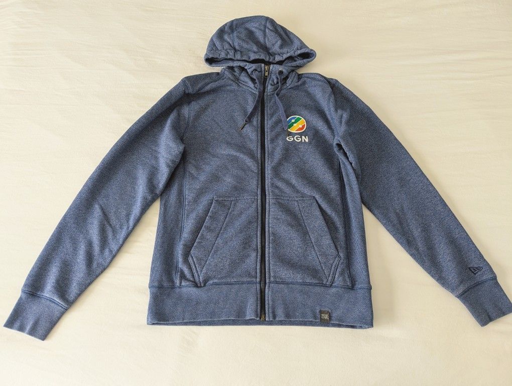 New Era Branded Zip-Up Hoodie Sweater Size S