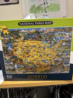 2,000 Piece Jigsaw Puzzle - National Parks Map