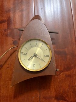 Vintage Westclox 707 S10-AB Atomic Boomerang MCM Electric Alarm Clock Works
