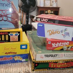 String game, Trivial Pursuit jr.,  taboo, Uno rummikub, yahtzee, tripoley, taboo  celebrity $5 ea
Harlingen near Walmart 