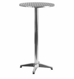 Rounded aluminum table