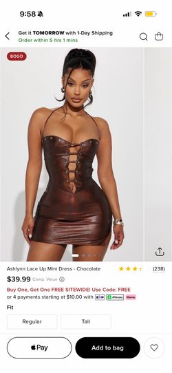 Fashion Nova lace up mini dress size S