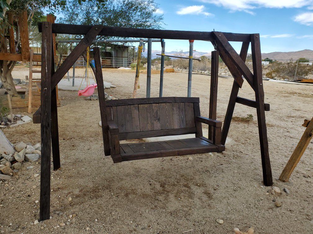 HAND-MADE PORCH WOOD SWING FOR SALE