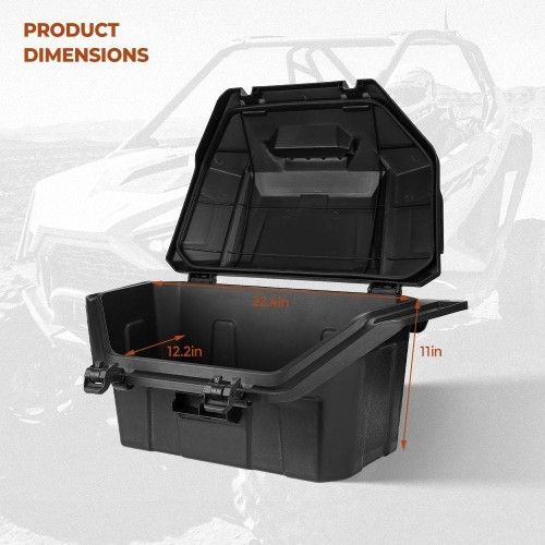 UTV 42QT Rear Cargo Storage Box for Polaris RZR PRO XP /XP 4