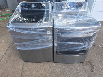 Lg stainless steel washer and dryer electric set