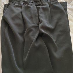 Women's Silky Black Dress Slacks
