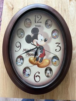 Vintage Disney Wall Clock Mickey Mouse