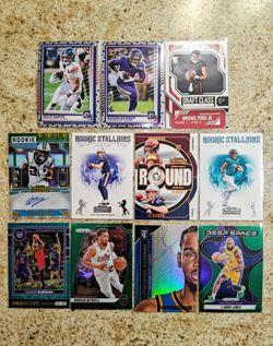 PANINI FOOTBALL & BASKETBALL STAR & ROOKIE CARD LOT OF 11* ALL PACK FRESH IN NM - MINT CONDITION!