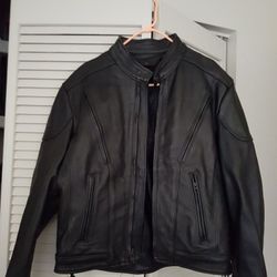 XL Black Leather motorcycle jacket