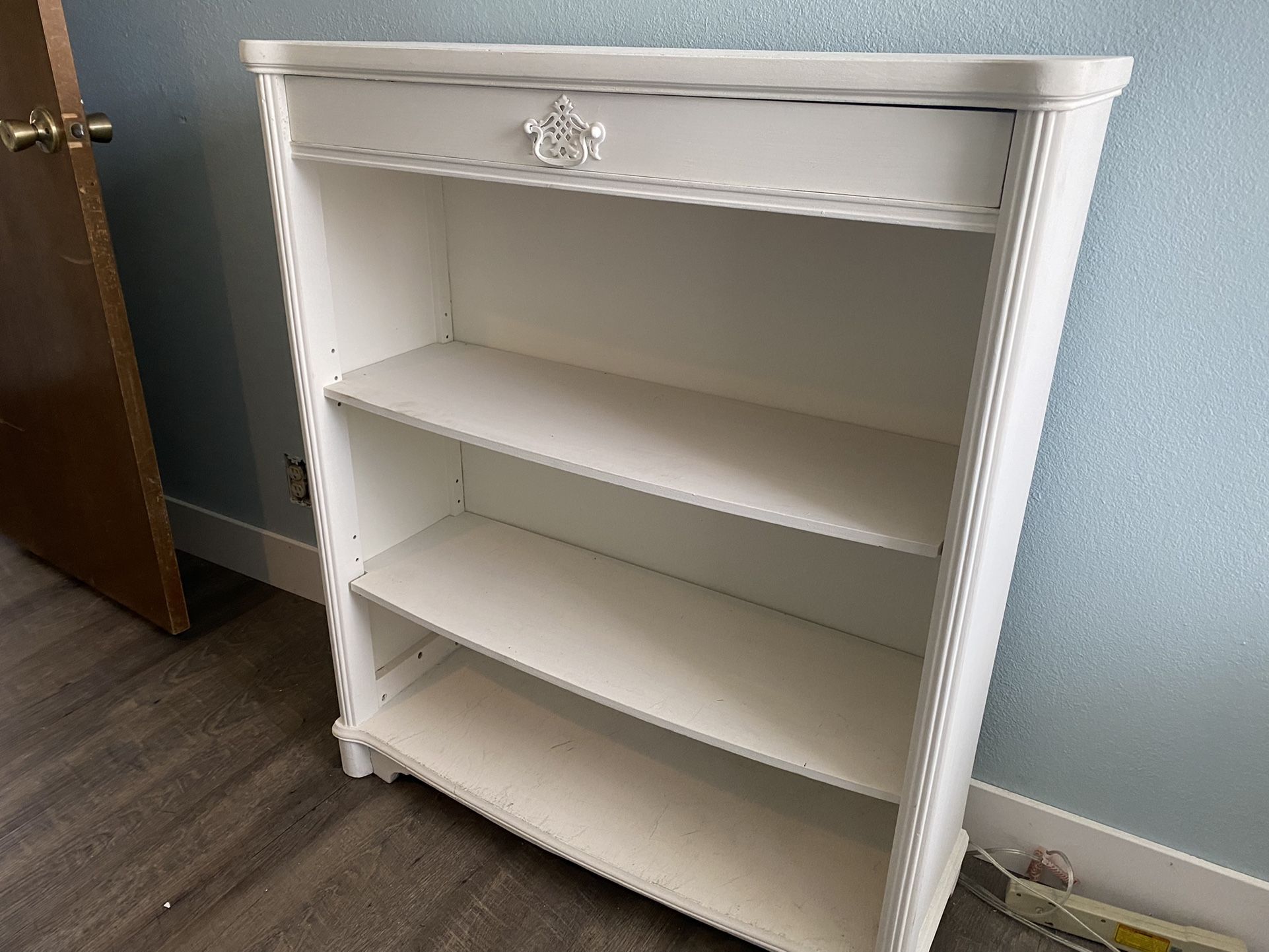 Vintage White Bookcase