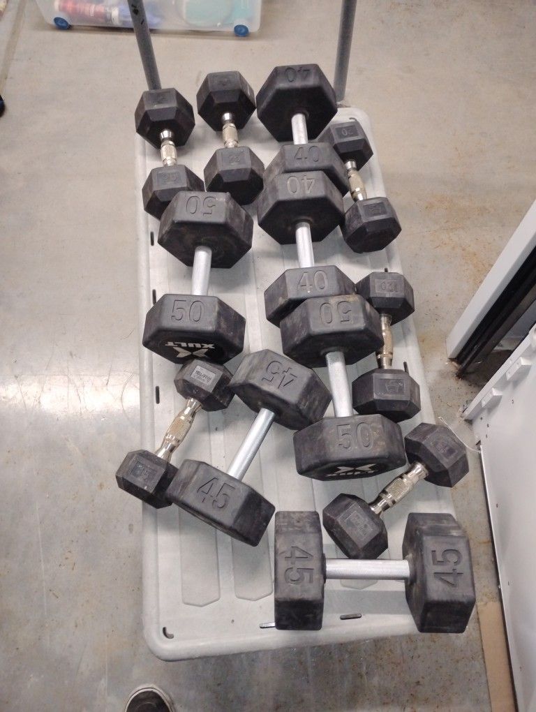 Dumbbells, Curl Barbell With Miscellaneous Free Weights