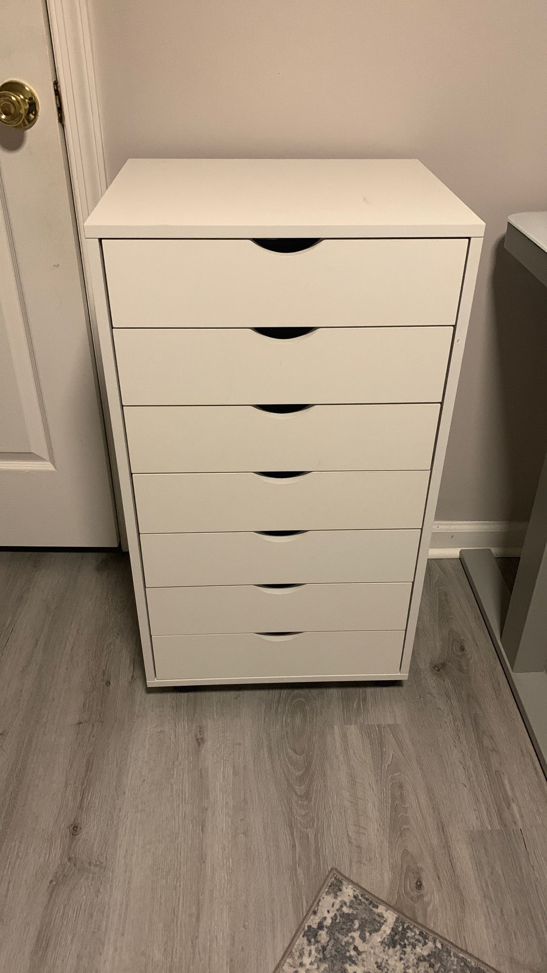 7 Drawer Office Storage Cabinet, Modern File Cabinet Organizer with Wheels