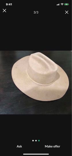 $95 MF Franco Ranch Tan Marshall Felt style western hat size 7 1/8