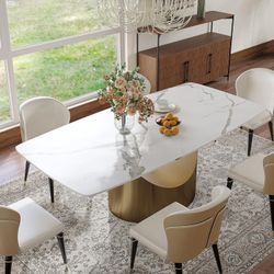 POVISON Modern Dining Table for 4.