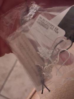 Silver butterfly earrings