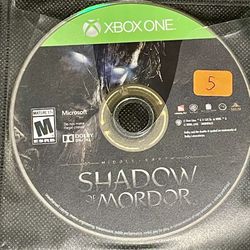 Xbox one xb1- shadow of Mordor - battlefield 1 video games disc