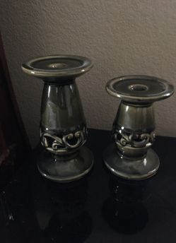 Pair of candleholders
