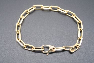 Cartier Santos de Cartier Medium Chain Bracelet 18K Yellow Gold 8" 19.8g