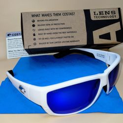 Costa Del Mar Tuna Alley Sunglasses With 580P Lenses And Waterproof Durable Polycarbonate Frames. 