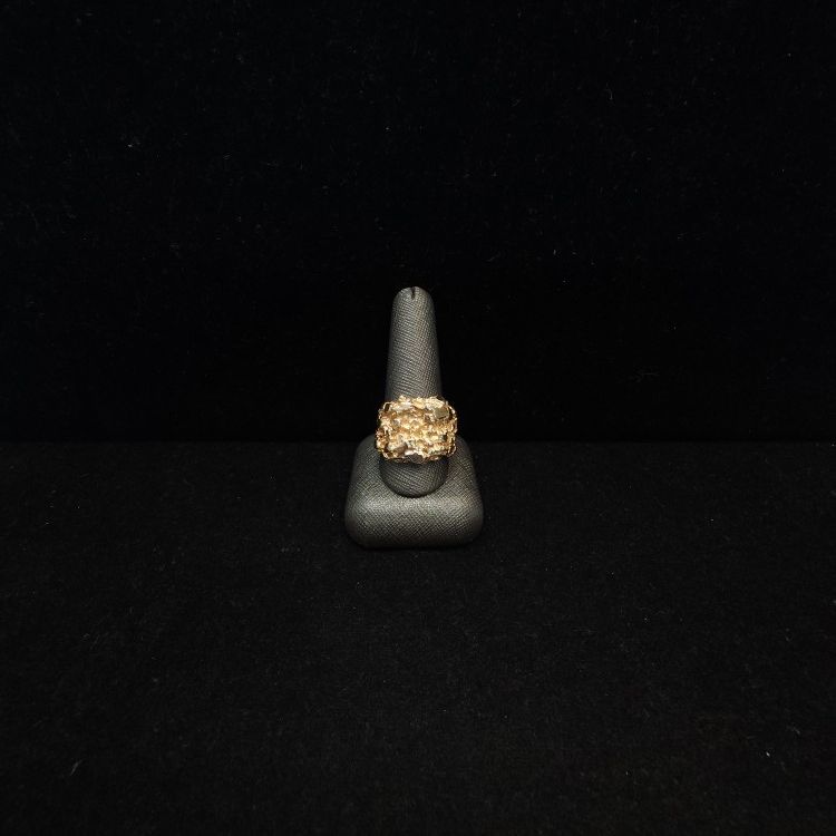 14k Gold Man's Nugget Ring 