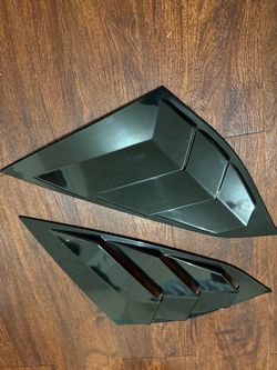 Small rear window louver covers