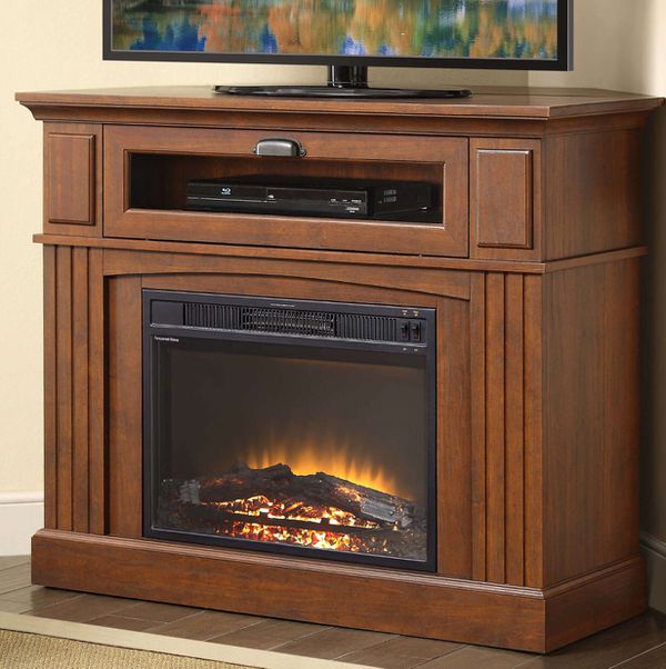 New!! TV stand, corner electric fireplace TV stand for TV up to 45”, TV